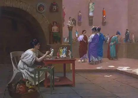 Atelier de Tanagra (Tanagra workshop), 1893, private collection; auctioned by Sotheby's in 2013 for $125,000.