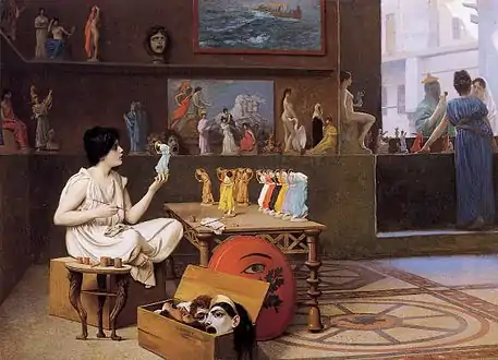 The Antique Pottery Painter: Sculpturæ vitam insufflat pictura (painting breathes life into sculpture), 1893, Art Gallery of Ontario.