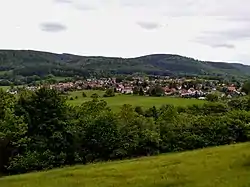 Göttingerode from the ridge of the Langenberg, 2017