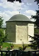 The türbe of Gül Baba, several works of Islamic art can be visited