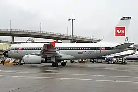 Airbus A319-100 in BEA retro livery