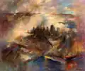 Skyview, San Francisco, oil on canvas, 26x31