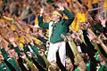 Drum Major Dan Hinman with the crowd in 2008