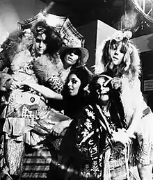 The GTOs in 1969.Left to right: Miss Christine, Miss Cynderella, Miss Sandra, Miss Mercy, and Miss Pamela.