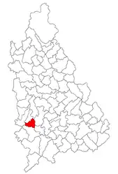 Location in Dâmbovița County