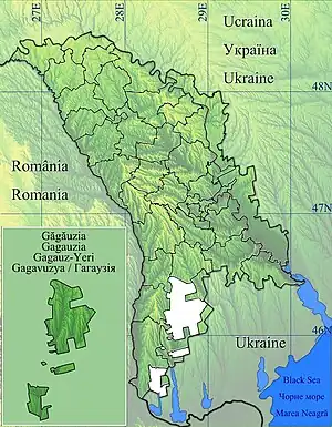 Comrat is located in Găgăuzia