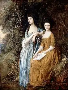 Elizabeth (left) and Mary (right), William's elder sisters