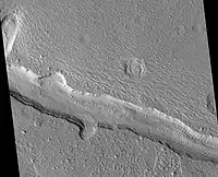 Galaxias Fossae Trough, as seen by HiRISE.  Image in the Cebrenia quadrangle.