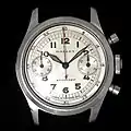 Gallet Clamshell (1938) with white dial, luminous hands and numbers