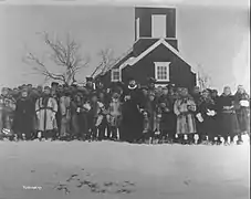 View of the old church building (1701-1944)