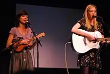 Garfunkel and Oates performing in 2010