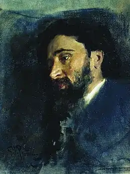 Vsevolod M. Garshin. Portrait by Ilya Repin (1883)