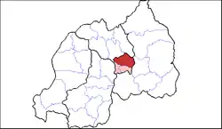 Shown within Kigali Province and Rwanda