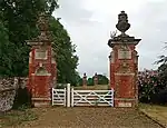 Pair of Gate Piers 204 Metres East of Entrance to Home Farm