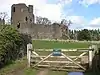 Gated entrance to Grosmont Castle