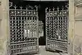 Wrought iron gates, Manchester Town Hall, located on Lloyd Street, they lead to the courtyard to the south of the Great Hall