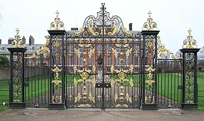 Golden Gates, Kensington Palace, late 17th century, attributed to Tijou