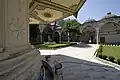 Gazi Ahmet Pasa Mosque courtyard with ablutions fountain