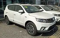 The front view of the Geely Yuanjing X6.