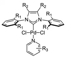 A schematic of a generic Pd-PEPPSI type precatalyst