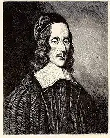 George Herbert, Portrait by Robert White in 1674. From National Portrait Gallery