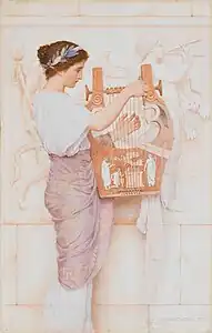 Girl with lute