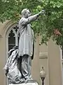 Right side of the George Davis Monument in Wilmington, North Carolina