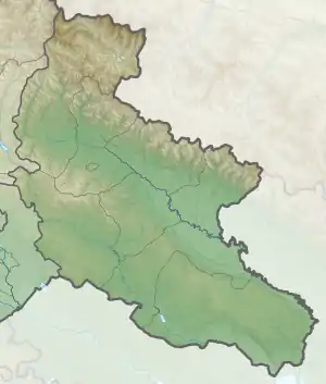 Map showing the location of Mariamjvari Strict Nature Reserve