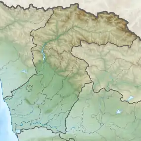 Map showing the location of Gachedili Canyon Natural Monument