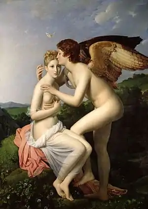 Cupid and Psyche; by François Gérard; 1798; oil on canvas; 186 x 132 cm; Louvre