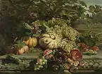 Stil life with flowers and fruit, 1869