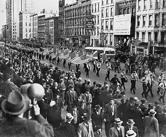 German American Bund parade on East 86th St., New York City (October 1939)