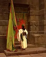 The Standing Bearer, Unfolding the Holy Flag, 1876, Haggin Museum