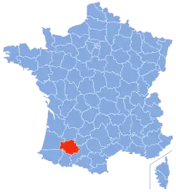 Location of Gers in France