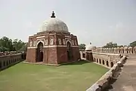 Mausoleum of Ghiyath al-Din Tughluq at Tughlaqabad Fort.