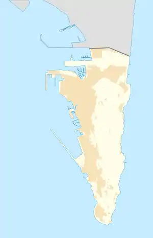 Jones' Battery is located in Gibraltar