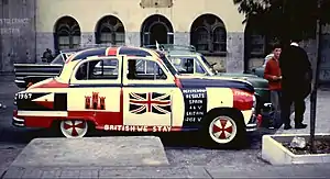 A car painted to celebrate the results of the referendum