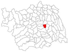 Location in Bacău County