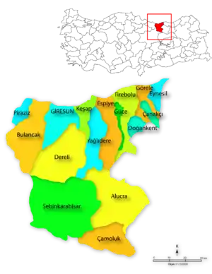 Districts of Giresun