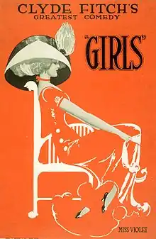 Poster for the Clyde Fitch comedy Girls, featuring Maycliffe's character, Violet.