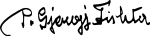 Signature of Gjergj Fishta