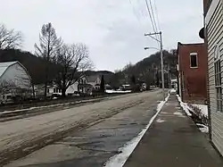 View down Rock School Road