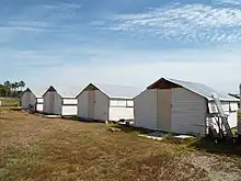 Japanese internment camp houses.