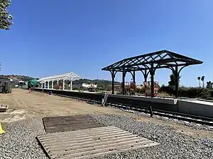 Glendora station under construction in August 2023