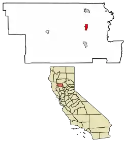 Location of Artois in Glenn County, California.