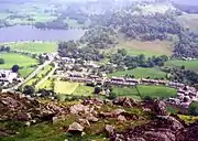 Looking down onto Glenridding village from the summit