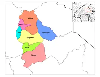 Coalla Department location in the province