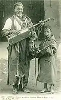 Gnaouas from Oran with their guembri.