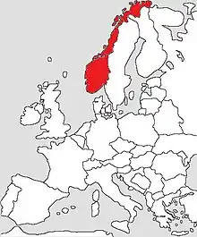 Distribution of Gnaphosa nordlandica.