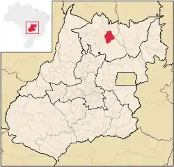 Location in Goiás  state